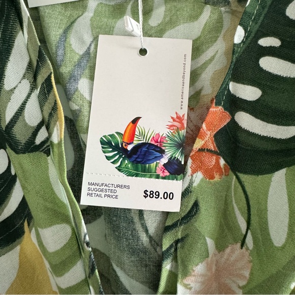 NWT Tropical Pattern Maxi Length Cover Up/Dress - Picture 3 of 6